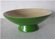 bamboo bowl with high base