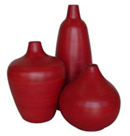  set of 3 bamboo vases