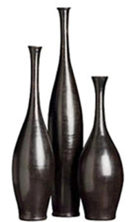  set of 3 bamboo vases