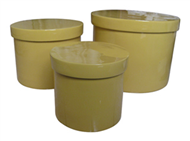 set of 3 bamboo round boxes