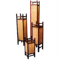 set of 4 bamboo night-lamps