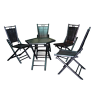 set of foldaway table & 4 chairs