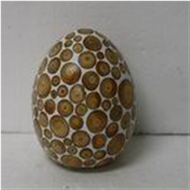 Easter egg with incrusted bamboo