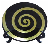 round dish with stand