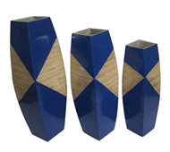 set of 3 bamboo vases