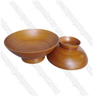 set of 2 bamboo bowls