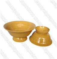 set of 2 bamboo bowls