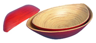 set of 3 bamboo oval bowls