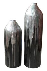 set of 2 bomb vases