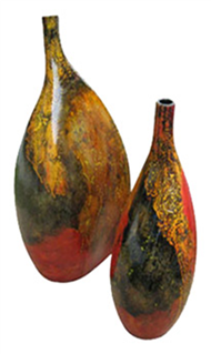 set of 2 stomach vases